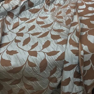 Duck egg Floral Curtain Fabric Leaves Upholstery Sofa Throws Woodland 54" BROWN - Picture 1 of 6