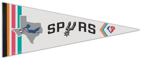 SAN ANTONIO SPURS (Dallas Chaparrals) NBA 75th Anniversary Premium Felt PENNANT Cover