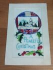 WW1 Embroidered Silk Postcard A Peaceful Christmas Named Soldier  (G1B)