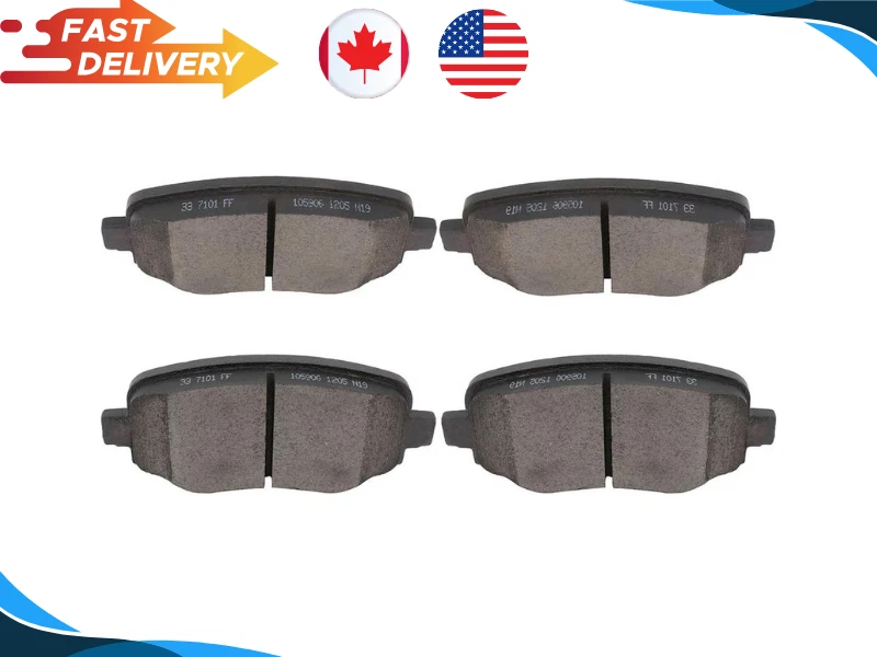 Rear Ceramic Brake Pads 4pcs for Chrysler 200, Fiat 500X, Jeep Cherokee Compass - Image 1 of 4