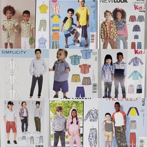 BOY!! UNCUT! U-PICK! Sewing Patterns Baby Toddler Kid Pants Shorts Tops Jacket - Picture 1 of 30
