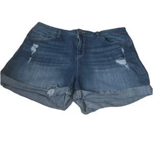 Time And Tru Mis Rise Jean Shorts Denim Women’s Size 18 - Picture 1 of 8