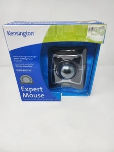 Kensington Expert Mouse Wired Trackball, Scroll Ring, Black/Silver New In Box - Picture 1 of 8