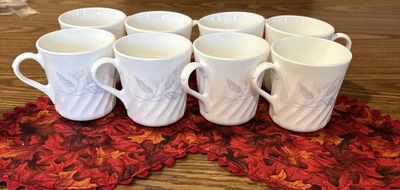Juego de 8 tazas de café Corning English Meadow floral remolino Foto 1 de 4