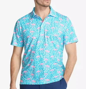 NEU CHUBBIES THE DOMINGOS FLAMINGO PRINT PERFORMANCE POLOSHIRT GR. M - Bild 1 von 8