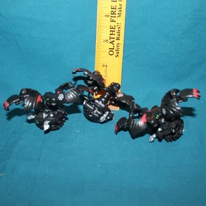 Bakugan Battle Brawlers - 3 Black Darkus Bolcanon 820g senza scheda - Foto 1 di 2