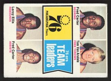 Carter Arsdale Ellis 1974 Topps #94 76ers Team Leaders VG ST b {1107