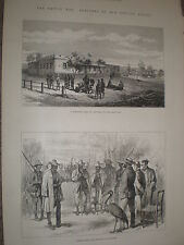 South Africa Kaffir War Farmer Hall and prisoners near Fort Beaufort 1878 prints