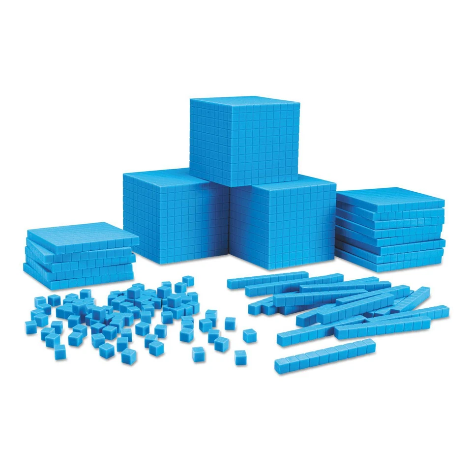 Learning Resources LER0932 Blue Plastic Base Ten Class Set