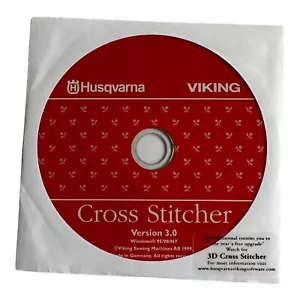 Husqvarna Viking Cross Stitcher Embroidery System 3.0 Windows 95 98 NT CD ONLY - Picture 1 of 3