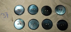 8 bottoni verde madrerla vera cm. 1,7  (37) Vintage Knoepfe Boutons Buttons ^ - Imagen 1 de 1
