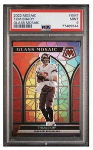 2022 Panini Mosaic Glass TOM BRADY #GM-7 Bucks PSA 9 MINT