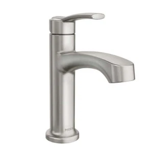 Nuevo grifo de baño de níquel cepillado Moen 84484SRN Laken 1 manija un orificio - Imagen 1 de 4