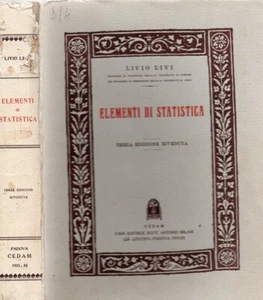 ELEMENTI DI STATISTICA LIVIO LIVI 1933 CEDAM (IA978) - Picture 1 of 1