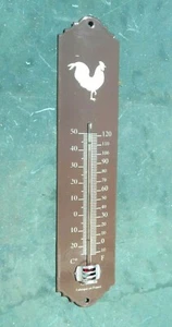 EMAILLE THERMOMETER Schokolade 30 cm Hahn NEU ECHTE EMAIL 800 ° C FABRIK FRANKREICH - Bild 1 von 1