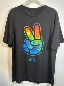 Neff "Peace" Tye Dye Herren T-Shirt Größe L Neu ohne Etikett tolle Grafik - Bild 1 von 5