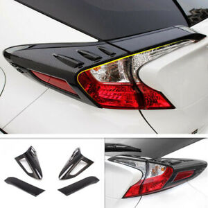 Rear Tail Light Lamp Cover Trim For Toyota Chr 2016-2020 Black Accessories Abs
