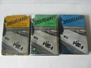 The Story of Brooklands x 3 volumes by William Boddy. Brooklands motor course. - Imagen 1 de 12