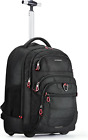 Rolling Backpack, Large Laptop Backpack with Wheels for Adults, Water-Resistant 