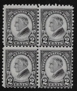 US Scott #612, Block of 4 1923 Harding 2c Fine MNH - Picture 1 of 1