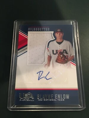 2018 USA Stars & Stripes Silhouettes Signature Jerseys Blayne Enlow 64/199 Twins - Image 1 of 2
