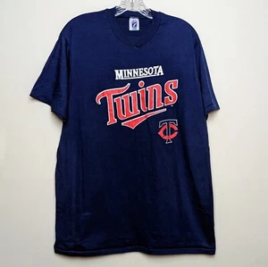 Vintage Minnesota Twins MLB Baseball Single Stitch USA Logo 7 80s Shirt Large - Picture 1 of 6