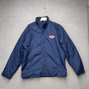 Delta Sonic Jacket Mens Large Blue Softshell Full Zip Lined Outdoor Workwear - Picture 1 of 15