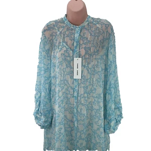 Samsoe Midi-Hemdblusenkleid mit Biesen, Größe S, Rosentopas, blau, UVP 230£ - Bild 1 von 22