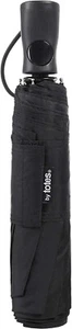 TOTES AUTO OPEN RAIN SUNGUARD UMBRELLA NeverWet 42" Arc. Black NEW - Picture 1 of 2