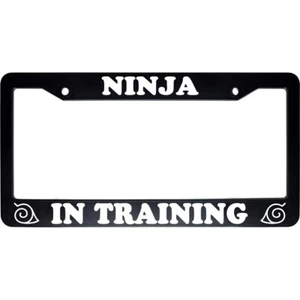 Ninja In Training Naruto Negro Placa Automática Soporte Marco EE. UU. - Imagen 1 de 2