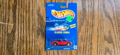 Hot Wheels: Classic Cobra #31 2535 1991 parte móvil roja nuevo en paquete Foto 1 de 2