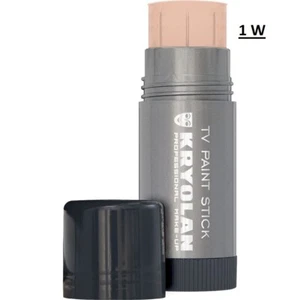 Kryolan Professional Make-Up TV Paint Stick, 0.88 oz. SHADE - 1 W, New IN BOX - Picture 1 of 3