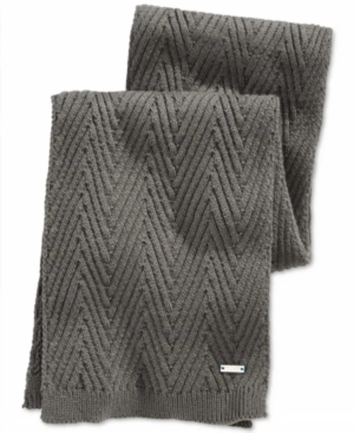 $124 Ryan Seacrest Unisex Hombres Gris Espiga Tejido Informal Invierno Bufanda Chal Foto 1 de 1