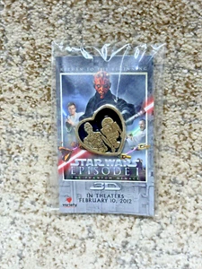 Star Wars Episode 1 in 3-D In Theaters 2/10/2012 Promo Lapel Pin phantom menace - Picture 1 of 3