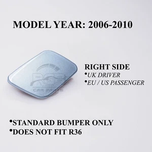 Tapa cubierta de lavadora de faros del lado derecho para VW Passat B6 3C 06-10 azul plateado - Imagen 1 de 7