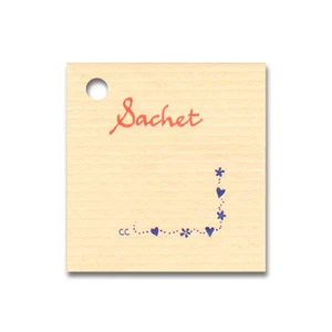 50 SMALL *SACHET* SIMPLE HANG TAGS & STRINGS PRICE CRAFT GIFT ~TIE ON ~ FAVORS - Imagen 1 de 1