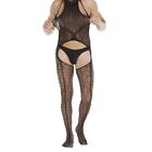 Alluring Men's Sheer Hollow Out Body Stockings Pantyhose Fishnet Tights
