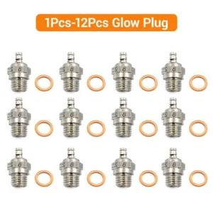 1-12Pcs Heavy Duty Medium For OS #8 No.8 Nitro Engine RC Airplane/Car Glow Plug - Picture 1 of 24