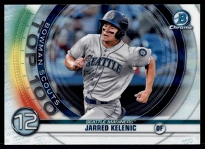 2020 Bowman Chrome #BTP-12 Jarred Kelenic Bowman Scouts' Top 100 - Picture 1 of 2