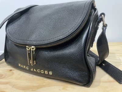 Bolso Mensajero Bandolera Marc Jacobs The Groove Solapa Regal Cuero Negro Cartera Foto 1 de 4