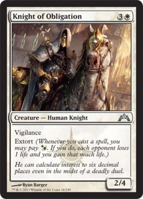 Knight of Obligation -Foil Light Play MTG Gatecrash - Image 1 of 1