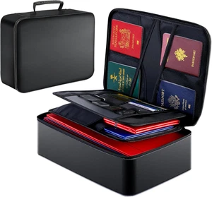 Giantluml 5200°F Fireproof Document Box with Lock,Safe Fireproof Document Bag fo - Picture 1 of 9