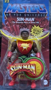Mattel Masters of the Universe Origins 5,5 pulgadas Sun-Man The Greatest Hero Nuevo en caja - Imagen 1 de 8