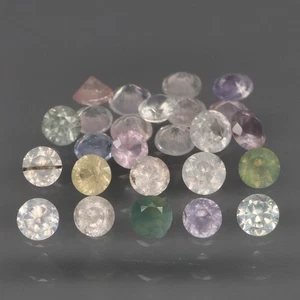 Corte diamante redondo 2,5 a 2,7 mm. ¡Solo calefacción! Zafiro de color de lujo 25 piezas/2,00 quilates - Imagen 1 de 6