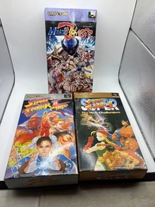 Lot 3 Super Street Fighter II Turbo Muscle Bomber W/Box Manual Used NTSC-J Japan - Picture 1 of 8
