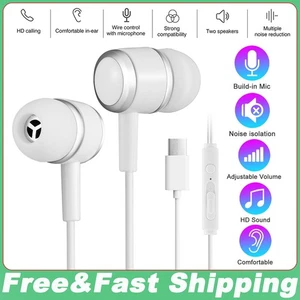 Auriculares USB Tipo C Auriculares con Micrófono Auriculares para Samsung Galaxy S21 S22 Plus - Imagen 1 de 9