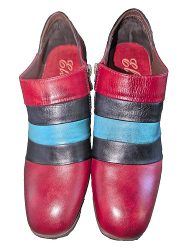 Scarpa stivaletti sexy Corkys Elite Jordan rosso nero blu taglia 10 donna nuova con scatola cerniera