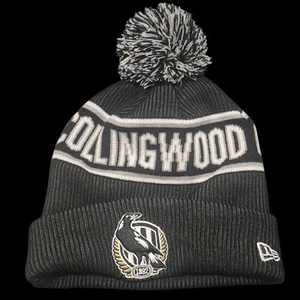 Collingwood Magpies x New Era 6-Dartcuff Pom Pom AFL Beanie OSFM Winter Footy - Bild 1 von 8