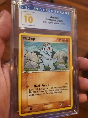 (POP 3) CGC 10 PRISTINE Pokemon Card Machop 57/92 EX Legend Maker 2006 - Image 1 of 4