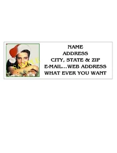 ETIQUETAS DE DIRECCIÓN DE NAVIDAD/NAVIDAD ELVIS PRESLEY ¡¡¡GENIALES!!! #6 - Imagen 1 de 1